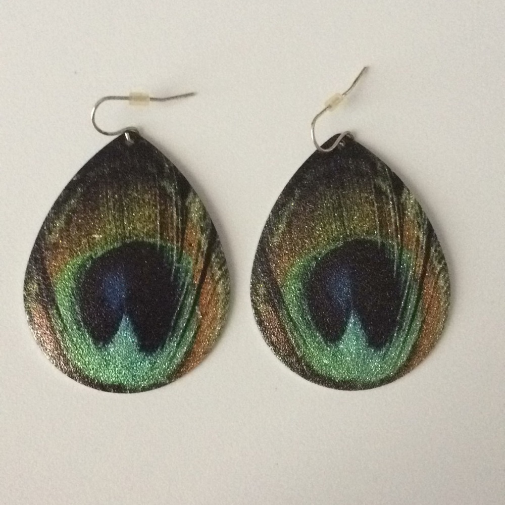 Peacock earrings